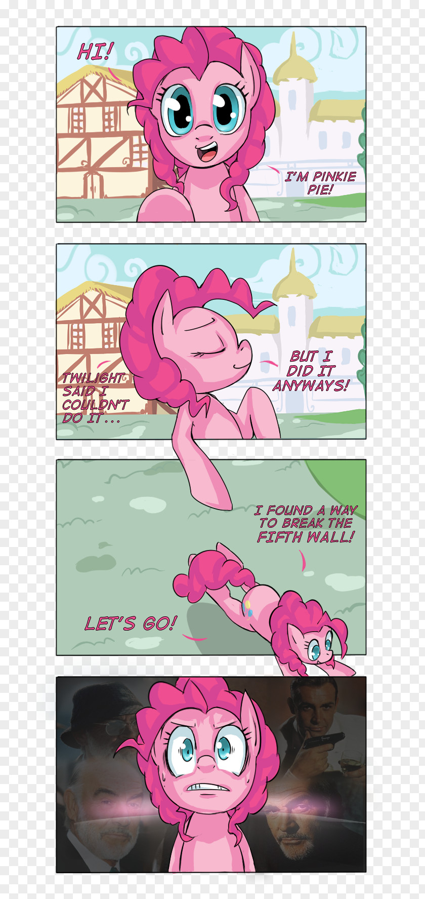 BREAK WALL Pinkie Pie My Little Pony: Friendship Is Magic Fourth Wall Character PNG