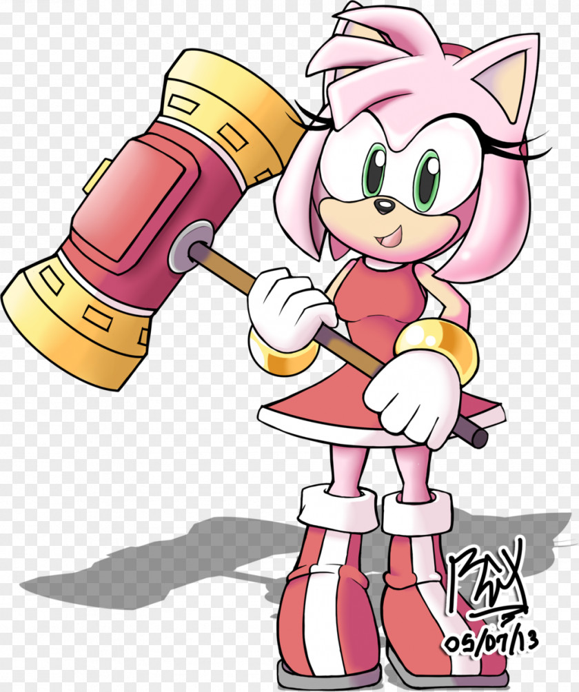 Hammer Amy Rose Sonic Colors And The Secret Rings Piko-Piko Drawing PNG