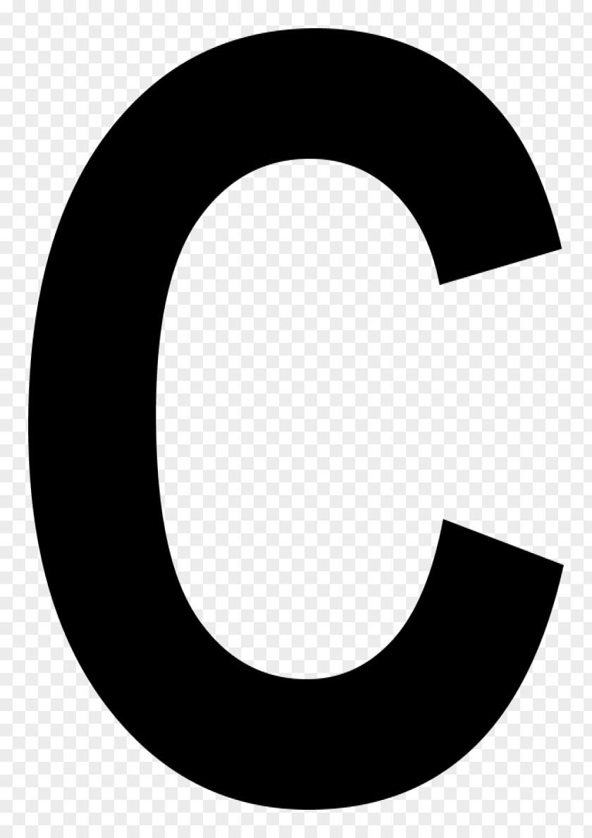 Letter C Black And White Circle Angle PNG