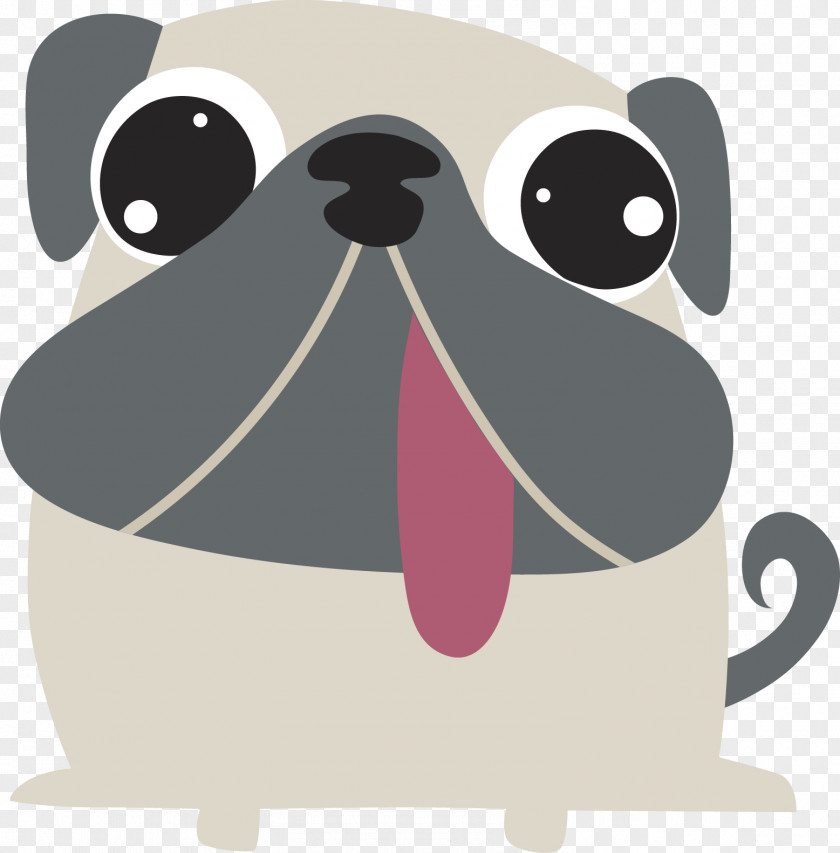 Vector Pug Puppy Sticker Personal Grooming PNG