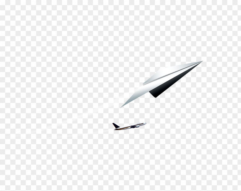 Creative Paper Airplane White Black Angle Pattern PNG