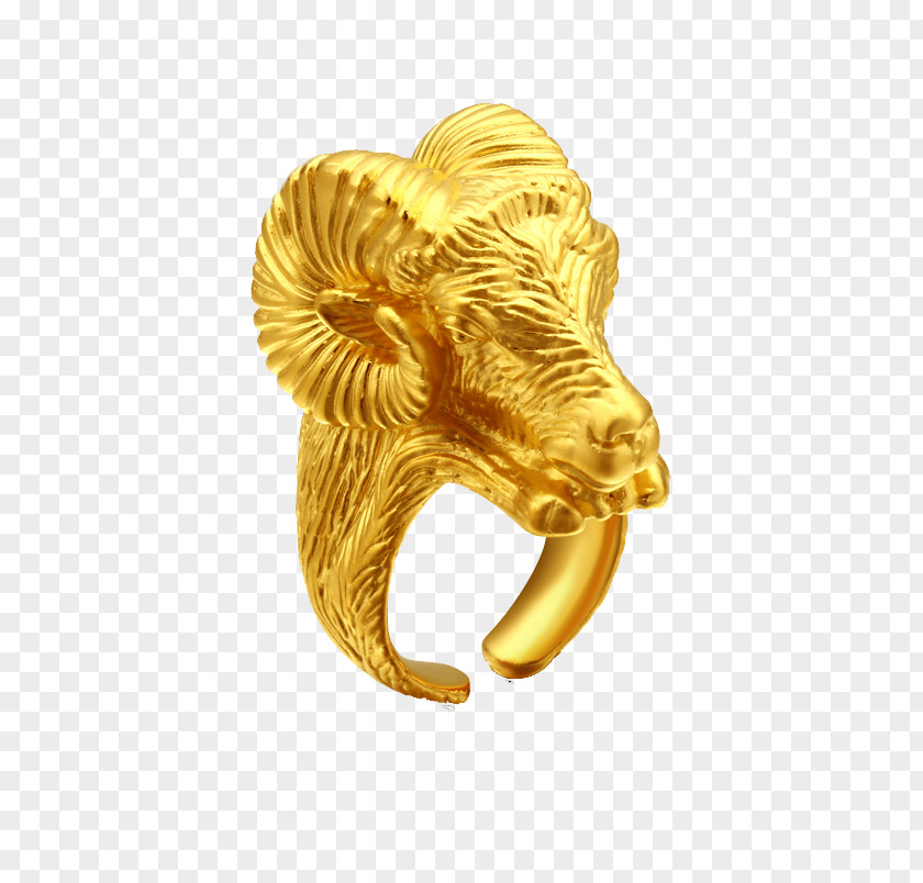 Goat Ring Gold Diamond Sheep PNG