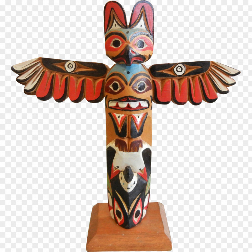 Totem Pole Eskimo Inuit Alaska Native Art PNG