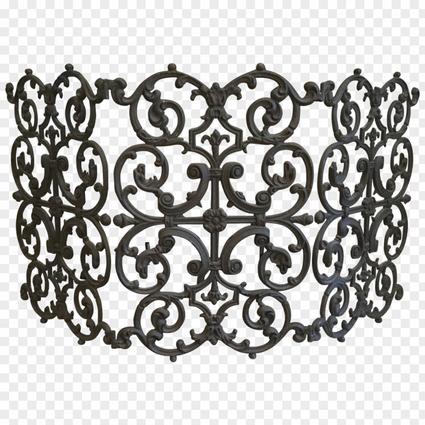 Traditional Fire Screen Cast Iron Living Room Wrought Fireplace PNG