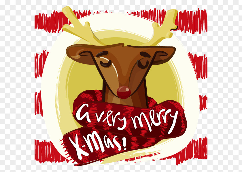 Vector Christmas Rudolph Reindeer Santa Claus PNG