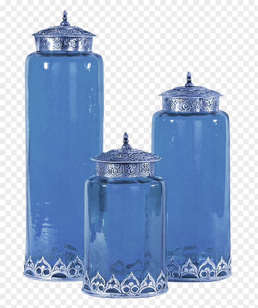 Beautiful Blue Bottle Perfume Flacon PNG