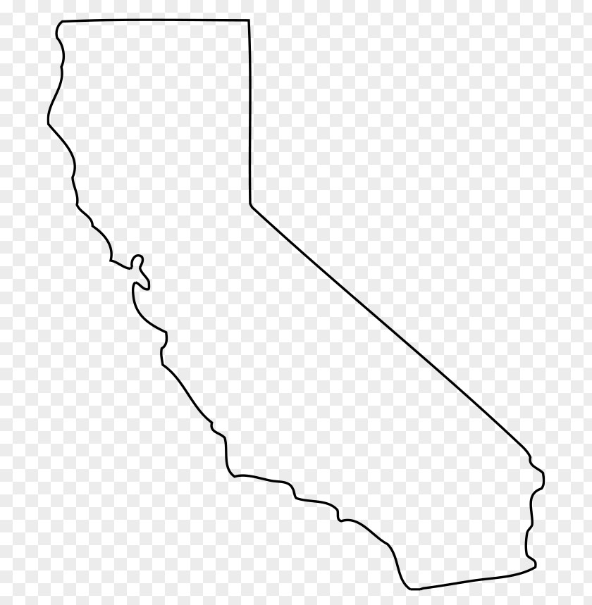 California Blank Map Clip Art PNG