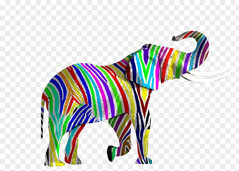 Elephant Rainbow Illustration PNG