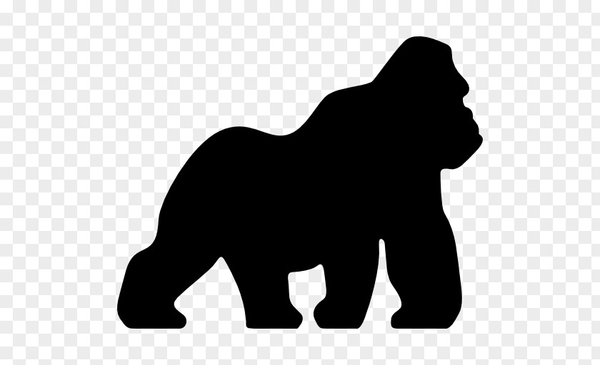 Gorilla Primate Silhouette Clip Art PNG