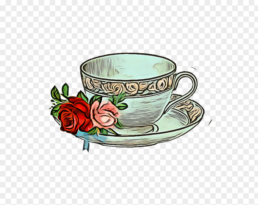 Tea Set Dinnerware Flower Cartoon PNG