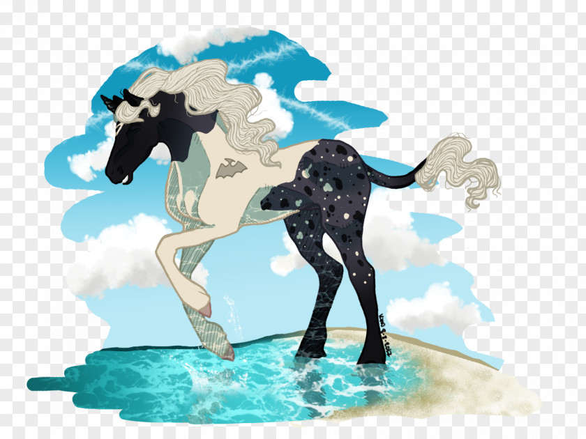 Fun In The Sun Horse Cartoon Figurine Character PNG