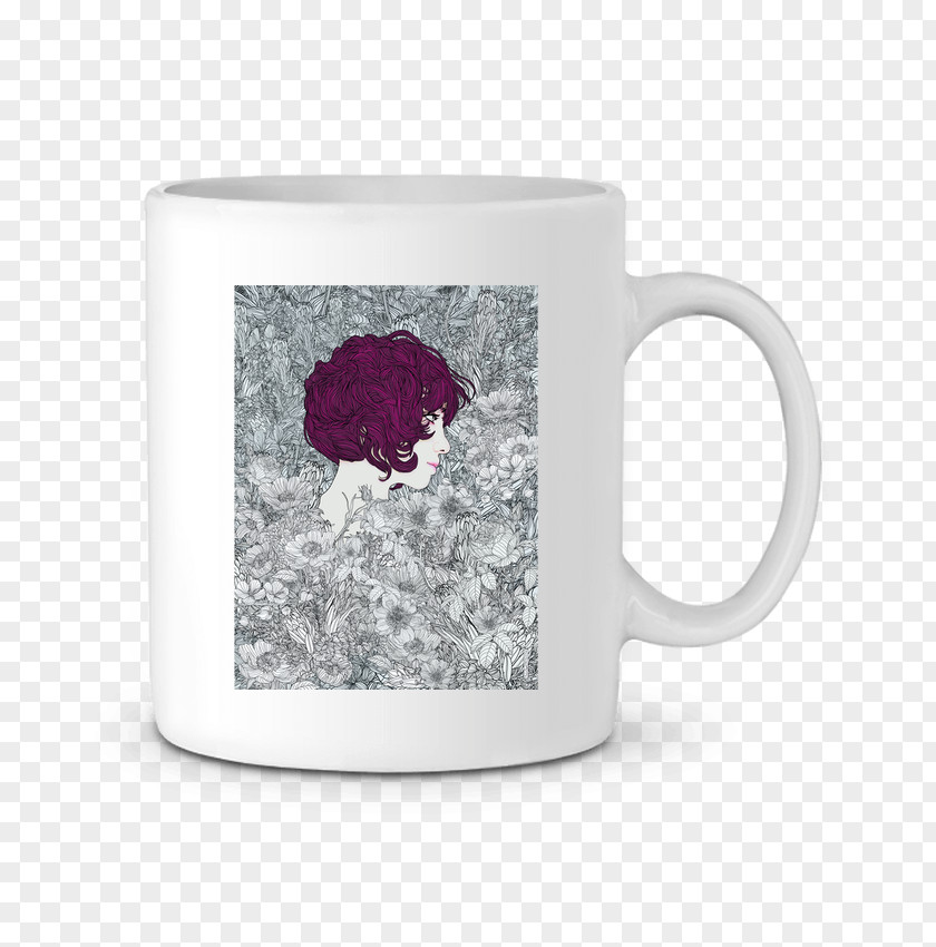 Mug Coffee Cup Tote Bag Purple PNG