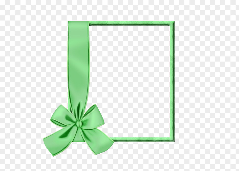 Picture Frame Ribbon Background Green PNG