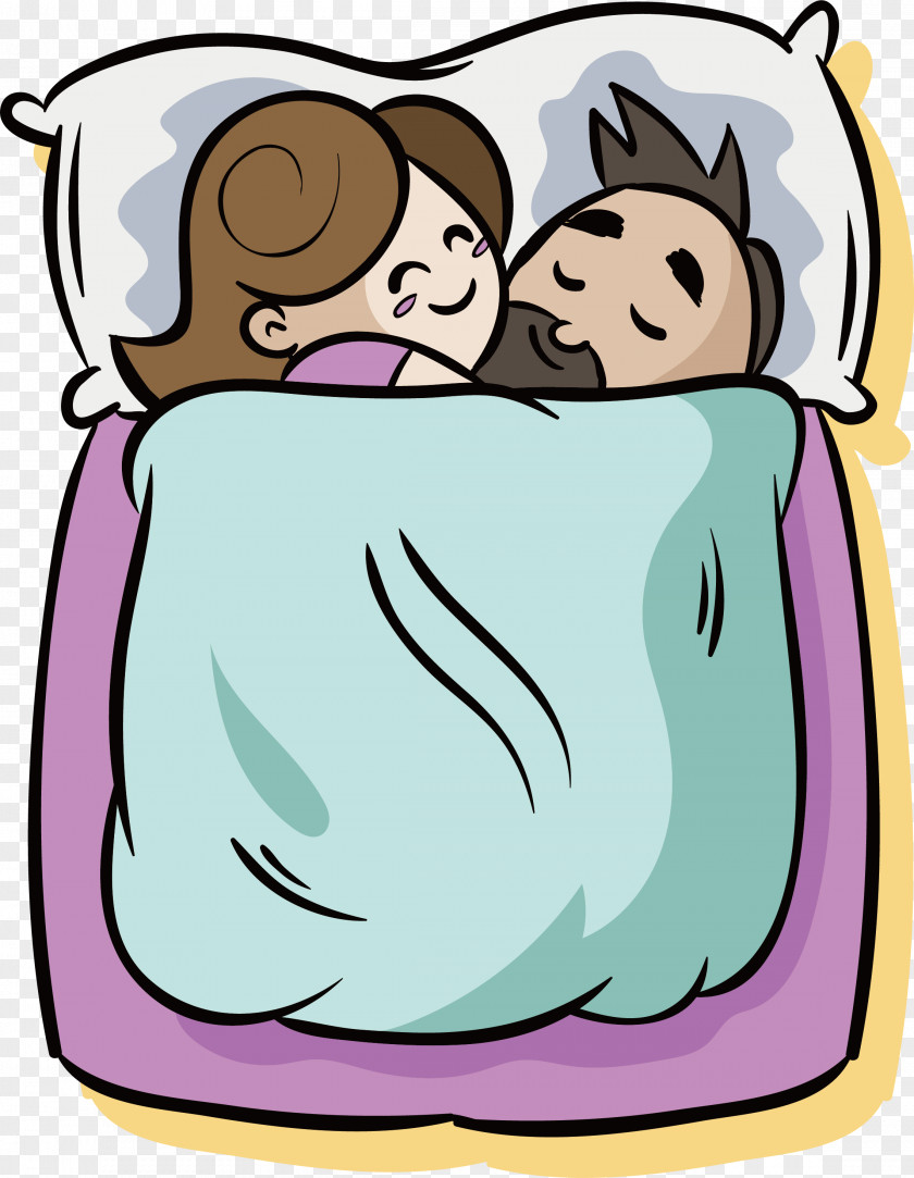 Share The Same Bed And Pillow Euclidean Vector PNG