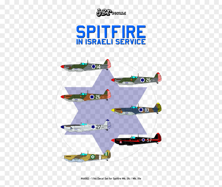 Spitfire Plane Supermarine Decal Belgian Air Component Israeli Force PNG