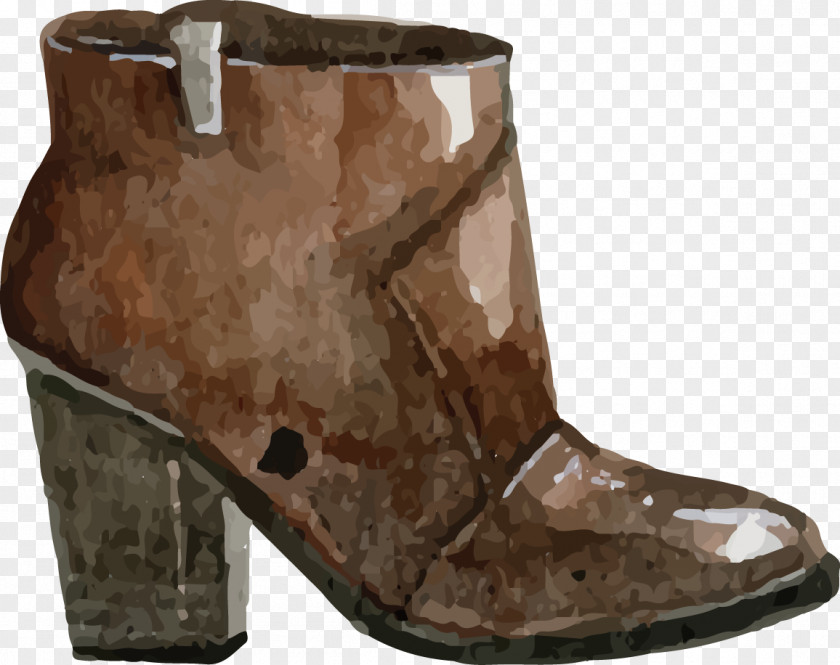 Vector Boots Watercolor Painting Shoe PNG