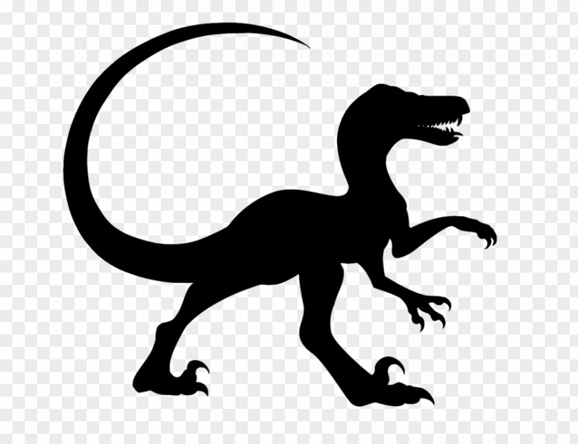 Velociraptor Clip Art Character Line Silhouette PNG