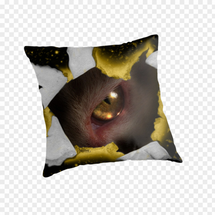 Yellow Cat Throw Pillows Cushion Snout PNG