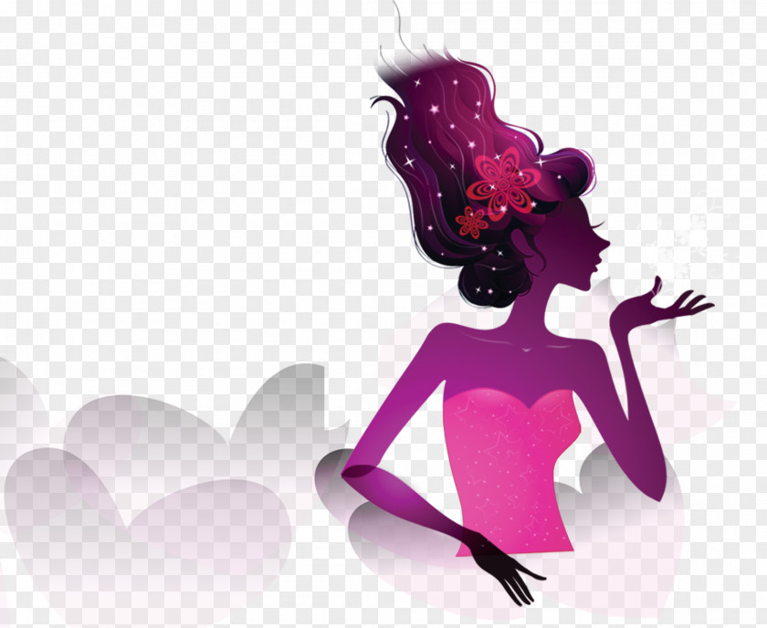 Beautiful Woman Graphic Design PNG