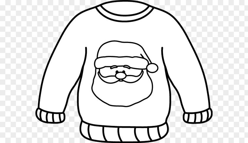 Black And White Clothes Clip Art Christmas Jumper Hoodie Sweater Clothing PNG
