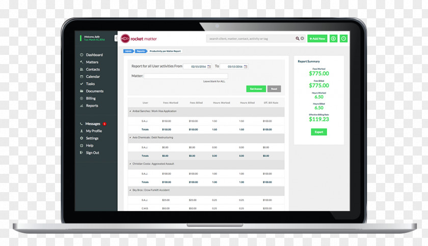 Business Law Practice Management Software Computer Analytics Dashboard PNG