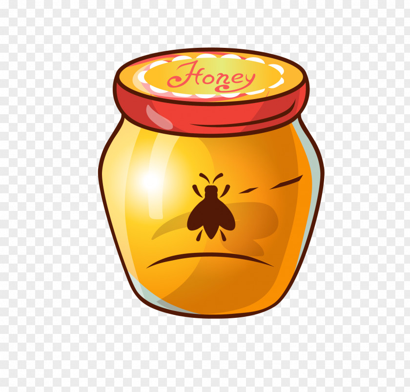 Vector Honey Jar Material Bee PNG