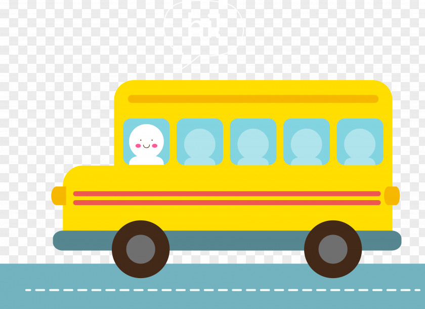 Vector Yellow School Bus Student PNG