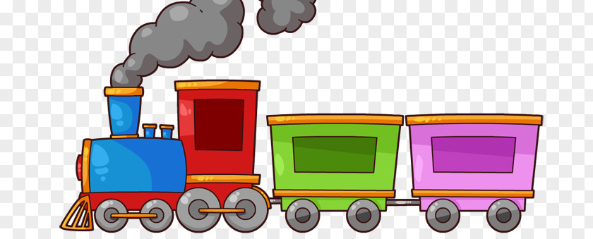 Kids Train Rail Transport Steam Locomotive Clip Art PNG