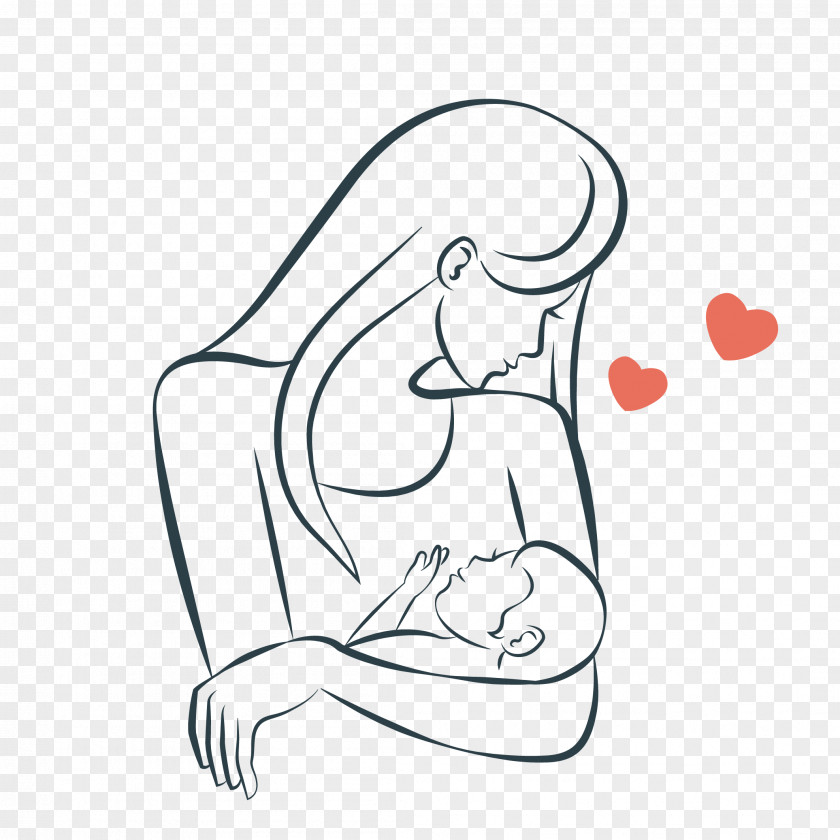 Mother Gave The Baby Breastfeeding Clip Art PNG