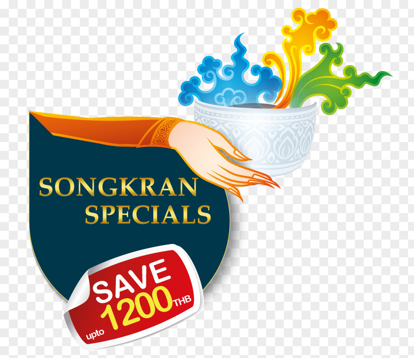 Songkran Logo Brand Food Font PNG