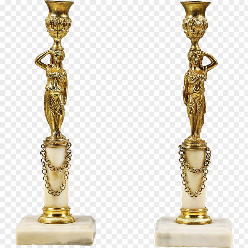 Brass Candlestick Champlevé Bronze PNG