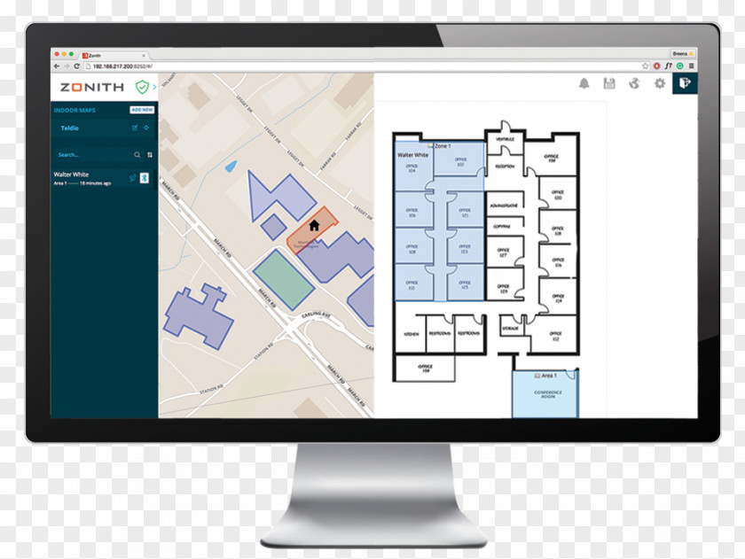 Indoor Floor Plan Real-time Locating System Computer Software Monitors Bluetooth PNG