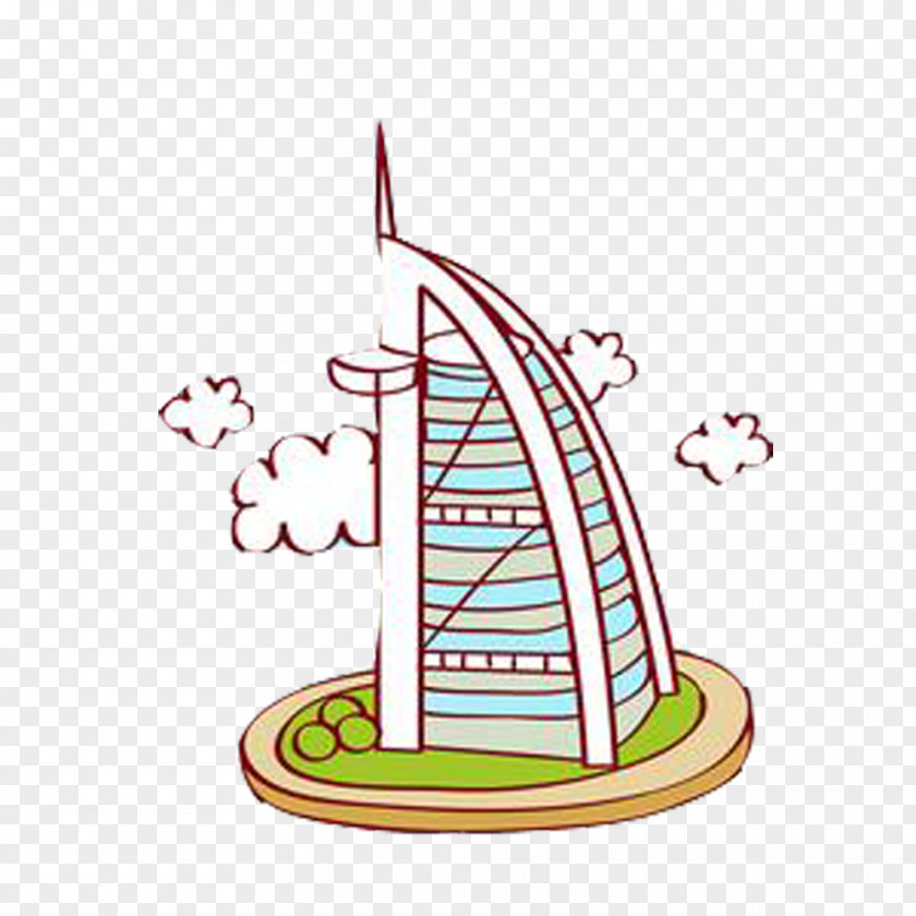 Like Boat Building Burj Al Arab Hotel Illustration PNG