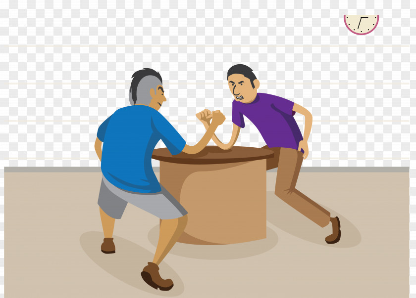 Male Social Worker Fight Wrestling Arm Euclidean Vector PNG
