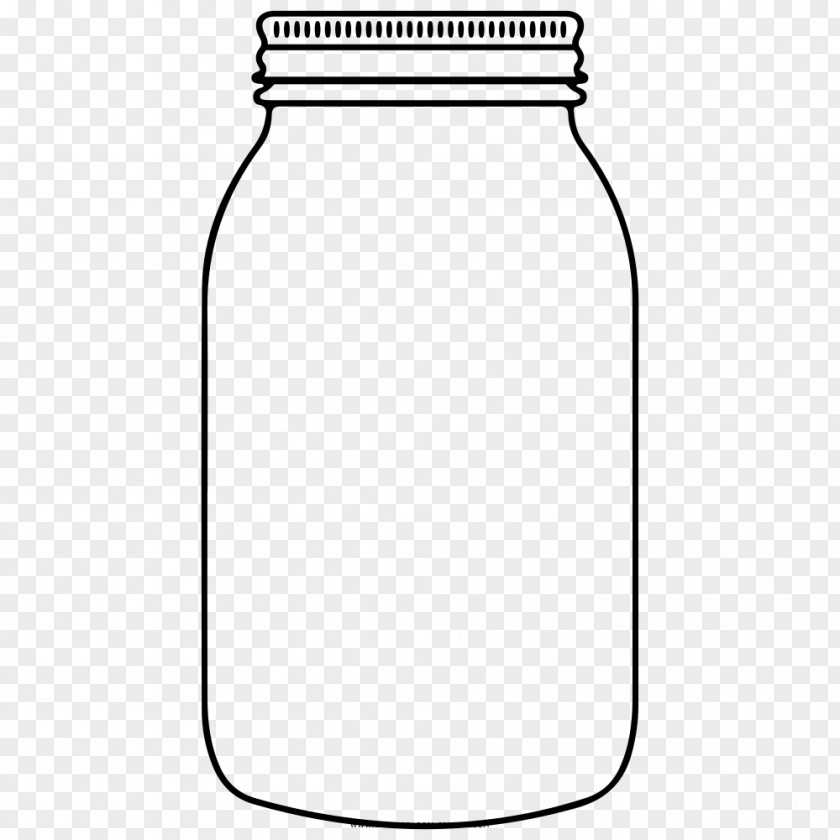 Mason Jar Food Storage Containers Line Art PNG
