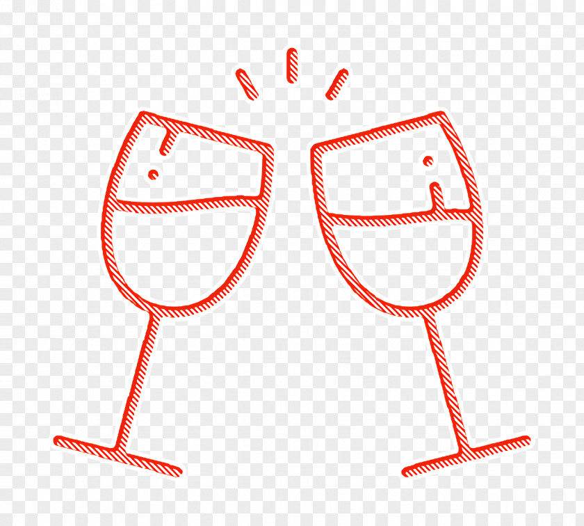 Stemware Drawing Cheers Icon Event Alcohol PNG