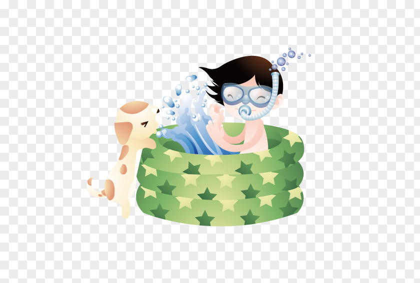 Swimming Bath Adobe Illustrator Cartoon Illustration PNG