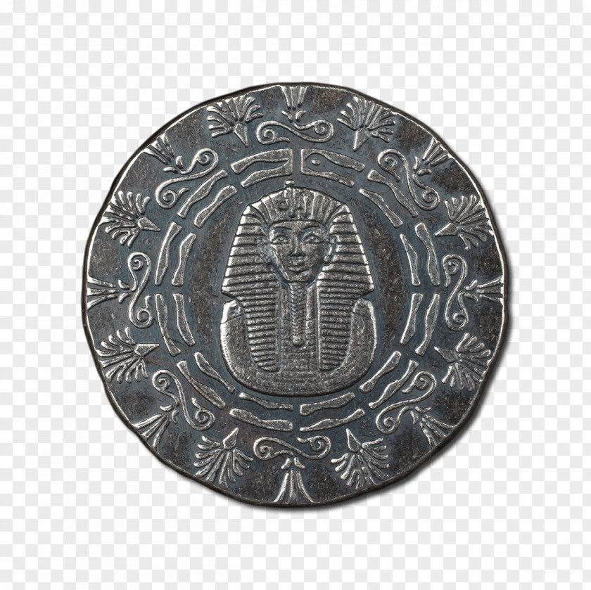Coin Silver Ancient Egypt Vintém PNG