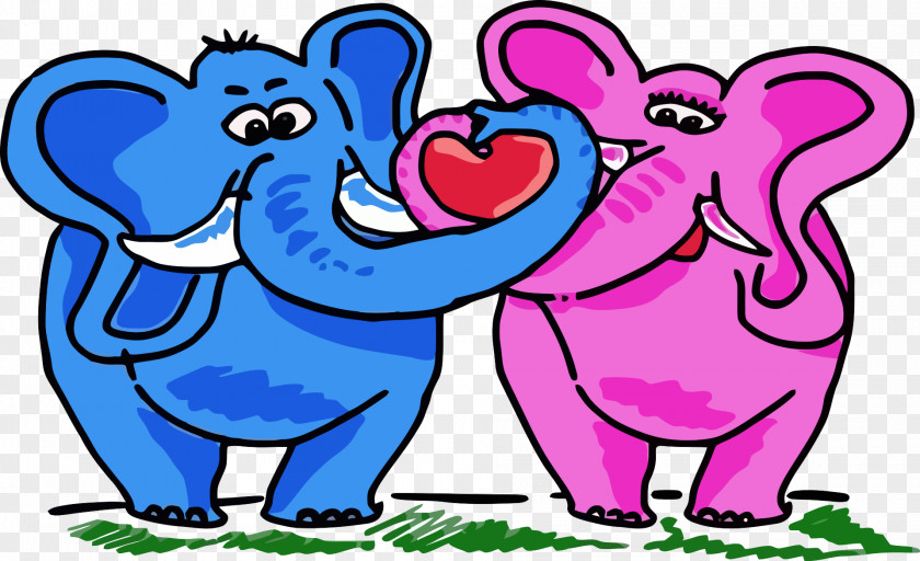 Happy Baby Elephant Illustration PNG