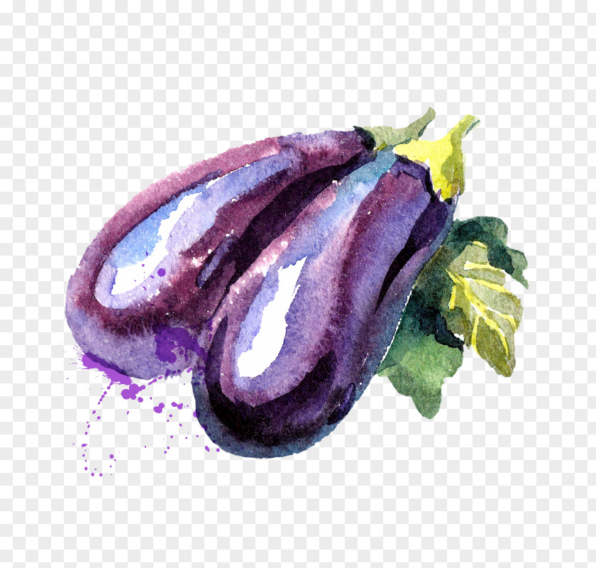Vegetables Watercolor Painting Vegetable Eggplant PNG