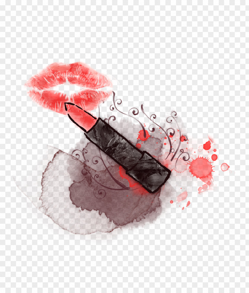 Creative Makeup Lipstick Painted Background Make-up PNG