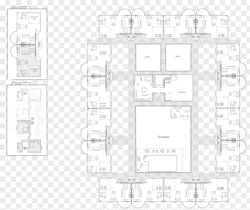 Design Architecture Floor Plan White PNG