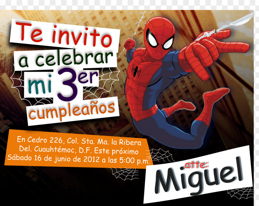 Spider-man Spider-Man Convite Party Printing Graphic Design PNG