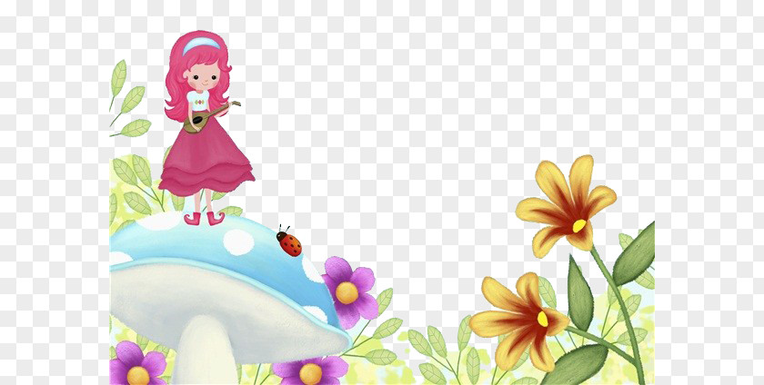 Flower Fairy On The Floral Design Fairies PNG