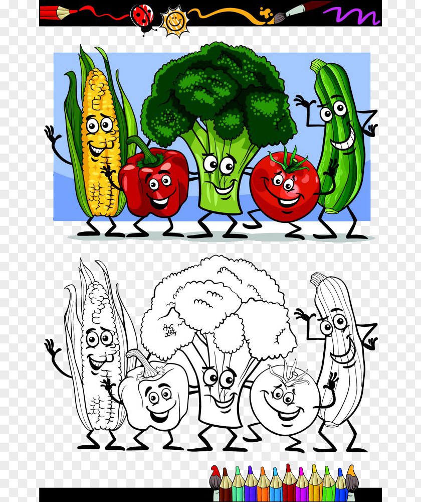 Great Vegetables Summary Vegetable Cartoon Stock Illustration PNG