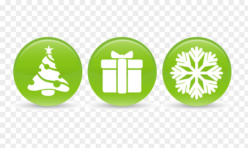 Green Christmas Element Icon Download PNG