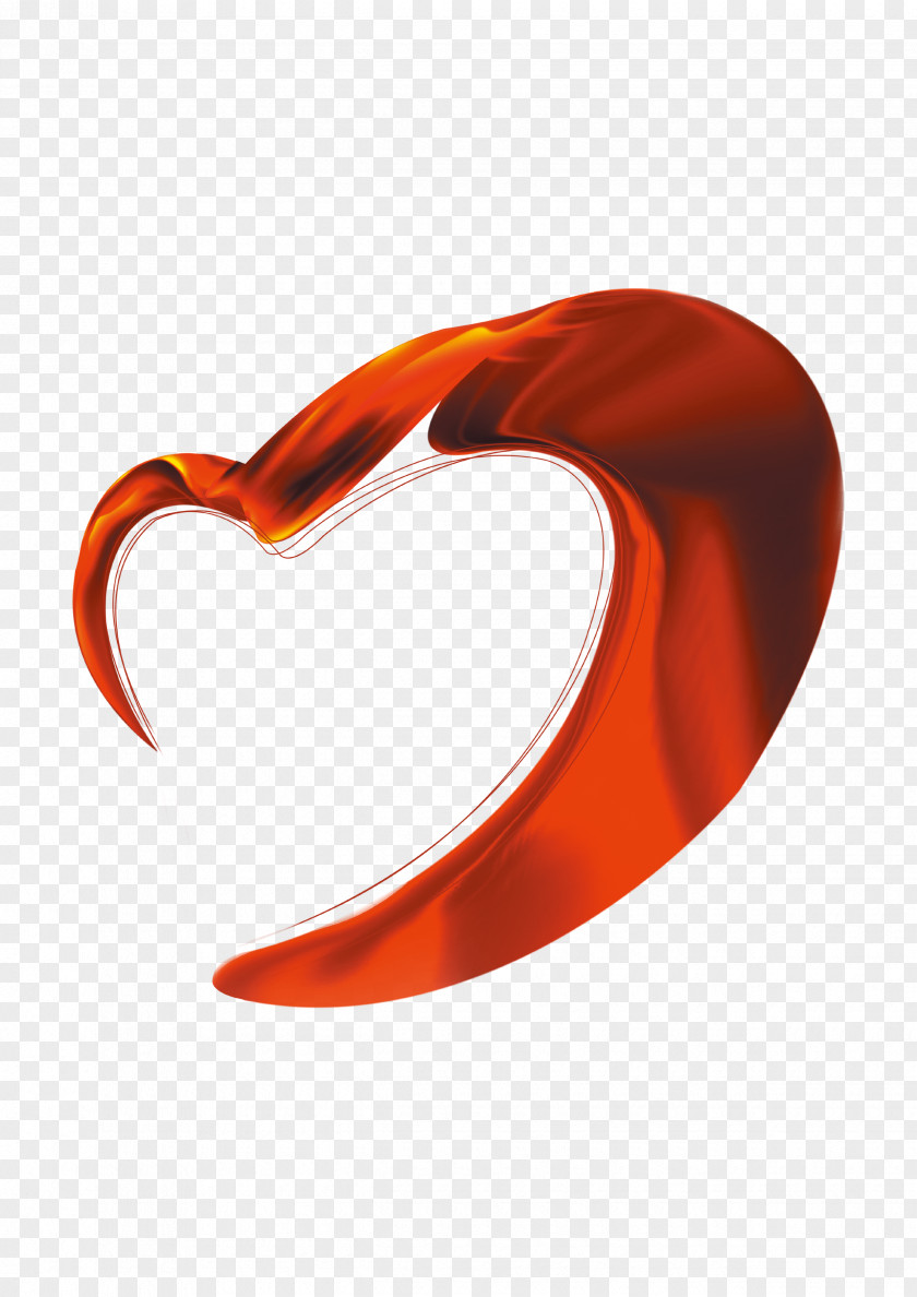 Heart-shaped Ribbon Heart Red Computer File PNG