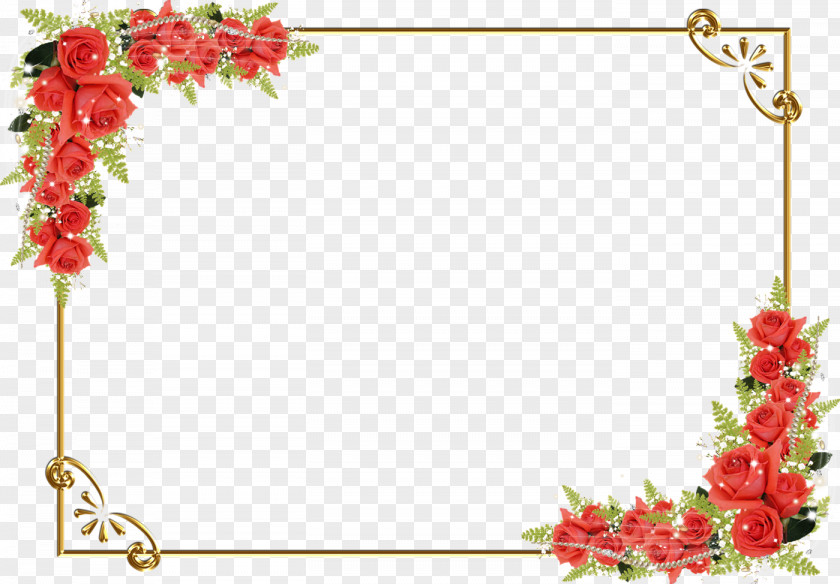 Red Rose Border Drawing Flower Clip Art PNG