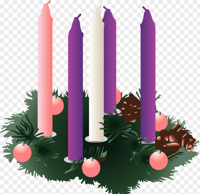 Blue Wreath Advent Candle Sunday Christmas PNG