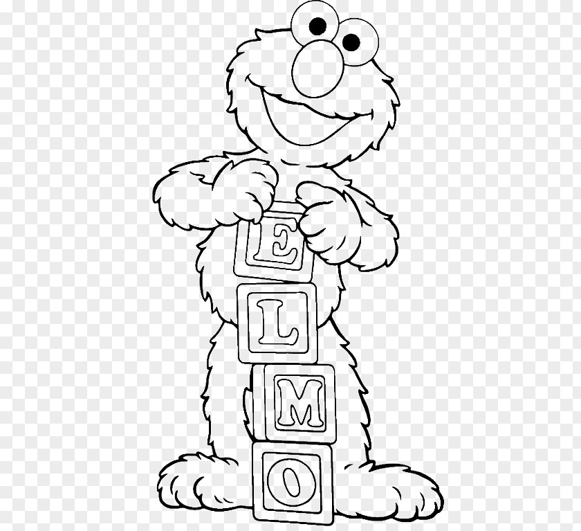 Child Elmo Coloring Book Colouring Pages Cookie Monster PNG